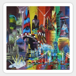 City of London Abstract Painting 849 Sticker